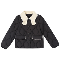 【小香风蝴蝶结 轻薄羽绒服】女童24冬中大童儿童外套校服