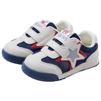 泰兰尼斯学步鞋春季防滑女宝宝婴儿鞋休闲鞋运动鞋儿童机能鞋 白/蓝 22 适合脚长13.5cm