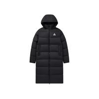 匹克 羽绒服长款冬季户外连帽保暖加厚鸭绒外套