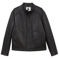 杰克·琼斯(JACK&JONES)春秋季男士衣服时尚百搭皮衣纯色立领夹克外套男装223410002 E11卡其色 175/96A/M