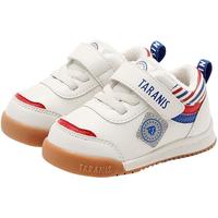 泰兰尼斯冬季男童女宝宝加绒保暖学步鞋防滑软底面包鞋机能鞋白蓝26码