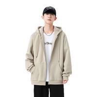 外套男女装秋冬季加绒加厚休闲运动连帽开衫卫衣青少年上衣服
