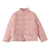 【新中式轻薄羽绒服】女童秋冬款校服中大童国风刺绣保暖外套