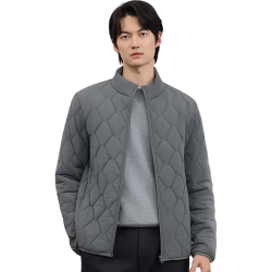 京东京造 外套男夹克秋冬棉服男潮流棉衣立领休闲加厚棉袄衣服男装 灰色 L