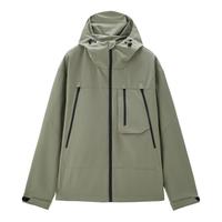 佐丹奴登山服男24冬户外防风夹克多拉链口袋连帽风衣外套18074609