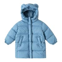 嘟嘟家 DUDUJIA【三防面料】宝宝中长款羽绒服加厚儿童冬季防风连帽外套男童冬装