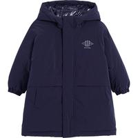 Gap男幼童冬季洋气长款连帽羽绒服儿童装轻盈柔软夹克外套836621