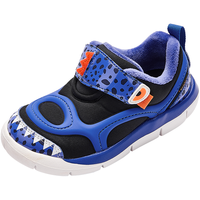 巴拉巴拉宝宝学步鞋婴儿鞋子男童秋冬机能鞋恐龙造型轻便童鞋潮流 黑蓝色调00398 21码