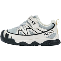 泰兰尼斯学步鞋秋季男宝宝软底机能鞋包头防滑男女童儿童运动鞋子 白/灰/黑 18码 内长12.5/适合脚长11.5