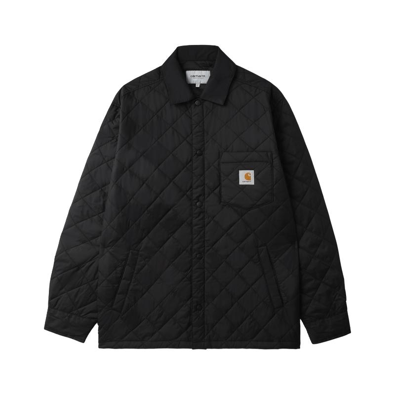 Carhartt WIP衬衫外套男装秋季经典LOGO标签口袋菱形衔缝夹克