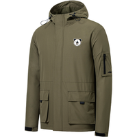 鸿星尔克运动外套男秋冬运动休闲上衣防风衣男夹克丨电池熊猫 51222301089