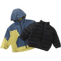 男童外出服三合一羽绒服三防冬装儿童加厚保暖白鸭绒宝宝外套秋冬