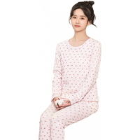 英博伦女童内衣套装秋冬季儿童秋衣秋裤纯棉大童少女睡衣青少年 80896粉红 175cm