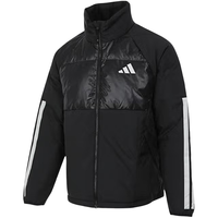 阿迪达斯 adidas2024男士秋黑色舒适休闲保暖羽绒夹克