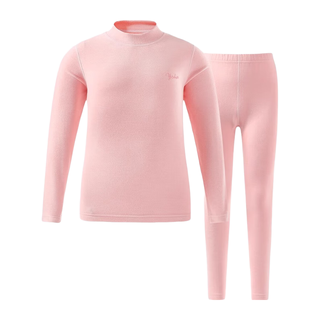 YeeHoO英氏儿童秋衣秋裤套装秋冬季男童女童A类抑菌中大童高领保暖内衣 粉色 170cm
