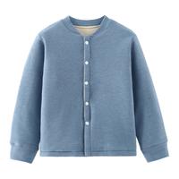 马骑顿 MQD童装儿童棉服校服男童棉袄加厚保暖内胆棉衣夹棉内搭冬季上衣 灰蓝 120cm 120/60