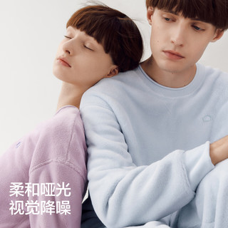 蕉内绒绒301H男女士法兰绒睡衣秋冬季保暖家居服套装圆领长袖长裤 【男士】彦灰 2XL