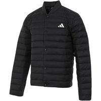 阿迪达斯 adidas2024男士秋黑色舒适休闲保暖轻薄羽绒服