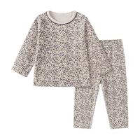 babylove女宝宝分体套装纯棉春秋款家居服长袖长裤睡衣蓝亭雅序