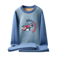 马骑顿 MQD男童加绒保暖内衣套装加厚儿童秋衣秋裤秋冬中大童男孩青少年 赛车 170cm 170/85