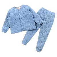 校服580G绵羊毛儿童秋冬棉袄棉裤保暖棉衣男女童内衣套装德绒