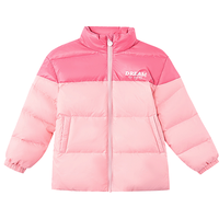 【三防面料 防风立领】女童24冬中大童儿童撞色保暖羽绒服