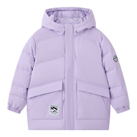 361°童装男女童羽绒服加厚保暖2024冬季中大童保暖羽绒外套 雪青紫 160cm