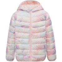 波司登(BOSIDENG)秋冬新轻薄羽绒服男女儿童5A抗菌90绒保暖休闲连帽外套 山川灵镜粉9AX3 140/64