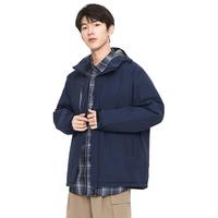 潮流拼接加厚男士外套2023男冬款工装风户外运动登山服外套男