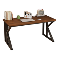 时黛家居加厚电脑桌简约书桌台式办公桌现代卧室家用写字桌 加厚桌面胡桃1.2米