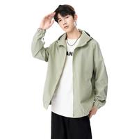【 简约百搭】春秋夹克男潮流运动宽松衣服户外连帽休闲开衫外套