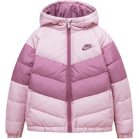 NIKE 耐克童装男女童短款羽绒服冬季儿童连帽防风保暖外套 樱花粉 160/80(XL)