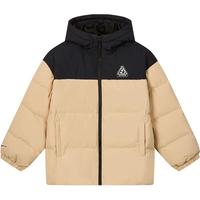 鸿星尔克（ERKE）童装男女童冬季保暖棉服儿童大小童羽绒服椰奶咖160