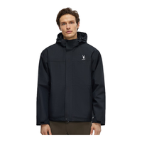 花花公子外套男夹克三合一登山服防风雨外套秋冬季 尊贵黑 XL(180/96A) 
