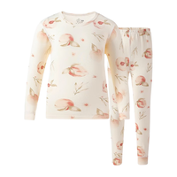 YeeHoO英氏女童秋衣秋裤套装儿童保暖内衣秋季中大童宝宝a类圆领居家服 桃子款 【适合10°-20°】 110cm