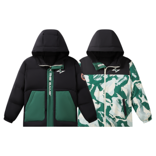  ANTA/安踏 双面穿 儿童羽绒服  梦幻黑-双面穿抗菌羽绒 170（充绒量163g)