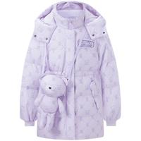 【送玩偶】波司登羽绒服女童 洋气免洗耐脏中长款童装冬装外套厚