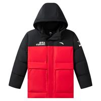 ANTA/安踏 三防热返 儿童羽绒服 梦幻黑/经典红 140