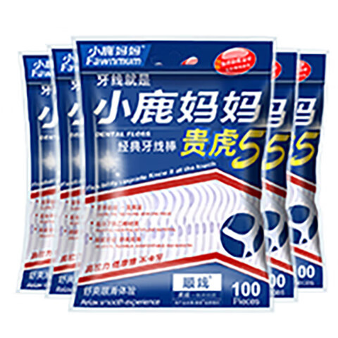 小鹿妈妈 牙线棒 100支*5袋