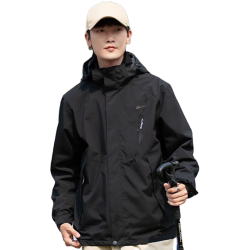 回力 冲锋衣男女三合一冬季运动户外防风防水登山服抓绒可拆卸外套