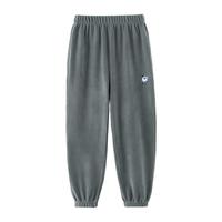 马骑顿 MQD男童摇粒绒保暖裤长裤休闲裤子春秋冬儿童宝宝抓绒卫裤外穿女童 墨绿 150cm 150/75