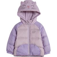 Gap婴儿秋冬LOGO防泼水动物连帽羽绒服720582保暖外套