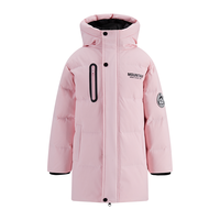 雪中飞 SNOWFLYING拜年服【远红外辐射温升】冬厚实工装服连帽中长款儿童羽绒服