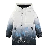 雪中飞 SNOWFLYING【中长款羽绒服】冬季中大童高蓬松鸭绒厚款保暖时尚儿童外套