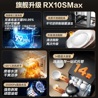 美的洗碗机14套嵌入式RX10SMax智能洗碗机全自动家用独立式新型