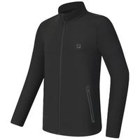 FILA 斐乐男士针织长袖外套2024冬运动基础立领上衣 深黑-BK M