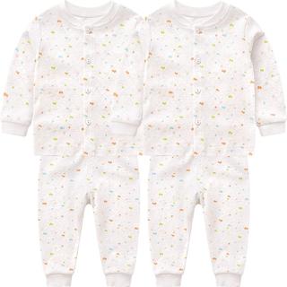 拉比儿童秋衣秋裤套装婴儿衣服睡衣家居服男童女童2套 拉比熊米白80