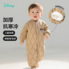 迪士尼（Disney）婴儿宝宝男童连体衣夹棉保暖外出休闲满月宝宝爬服冬季新款 浅咖 80cm