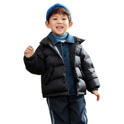 巴拉巴拉 儿童羽绒服男童外套冬季牛仔拼接小童宝宝上衣潮