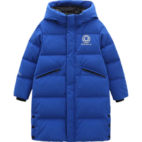 波司登儿童羽绒服90绒男女童连帽保暖5A抗菌长款冬季加厚外套T00143403E 明亮蓝5343 130/64